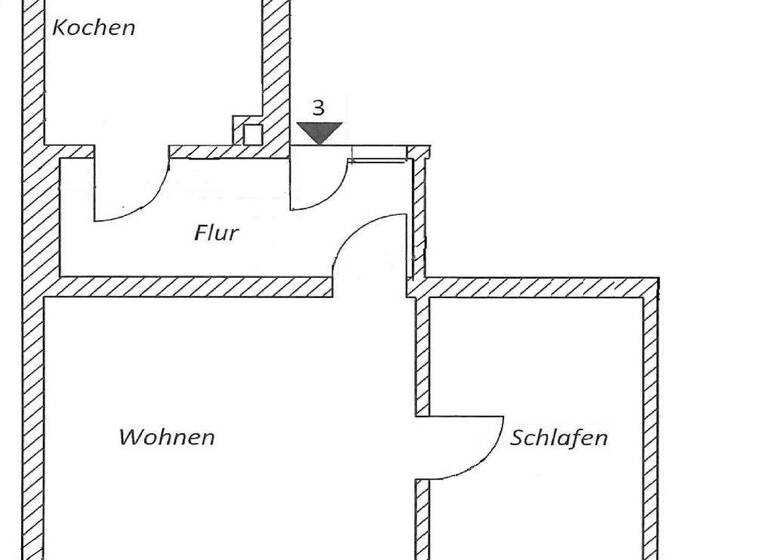 Wohnung zur Miete 275 € 2 Zimmer 45 m² Geschoss 1/3 frei ab 01.05.2026 Heinrich-Heine-Straße 43 Pölbitz Zwickau 08058