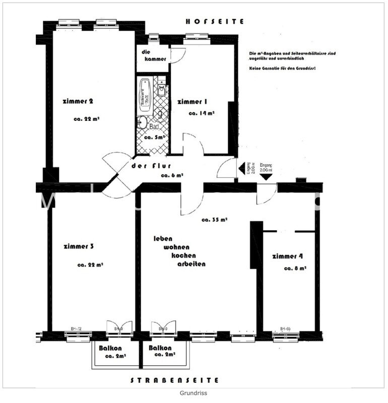 Studio zur Miete 1.300 € 3 Zimmer 113 m²<br/>Wohnfläche 2.<br/>Geschoss Pankow 13189