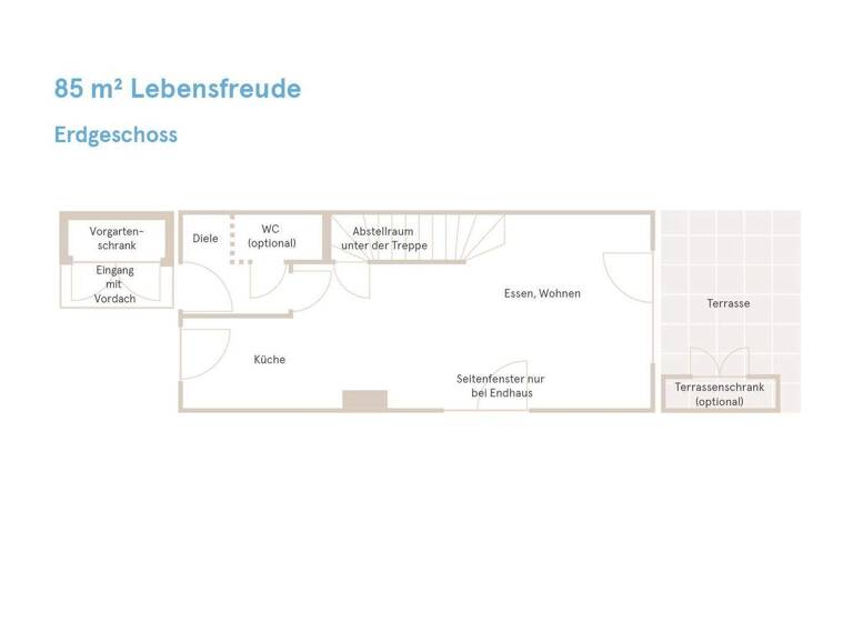 Reihenendhaus zum Kauf provisionsfrei 259.990 € 3 Zimmer 85 m² 185,3 m² Grundstück Anne-Frank-Ring 11 Handewitt 24983