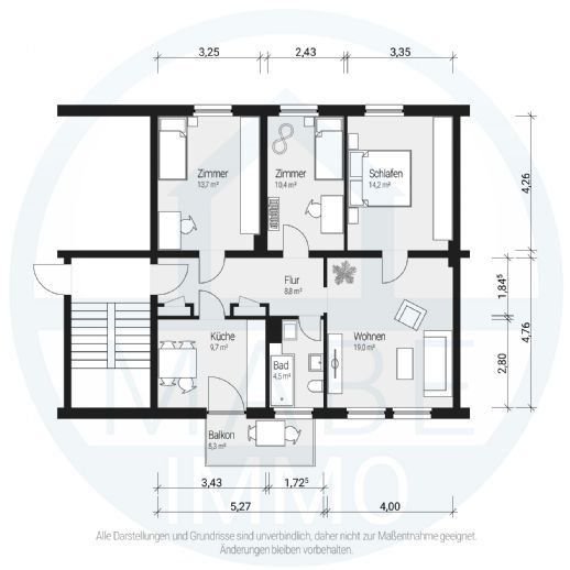 Wohnung zur Miete 470 € 4 Zimmer 84,1 m²<br/>Wohnfläche 2.<br/>Geschoss ab sofort<br/>Verfügbarkeit Karl-Marx-Str. 19 Hagenwerder Görlitz 02827