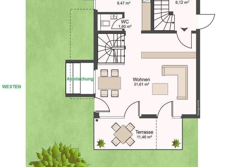 Wohnung zum Kauf 1.100.000 € 4 Zimmer 111 m² EG Milbertshofen-Am Hart München 80937