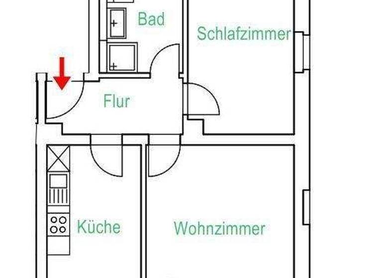 Wohnung zur Miete 390 € 2 Zimmer 54 m² EG frei ab sofort Reichenhain Chemnitz 09125