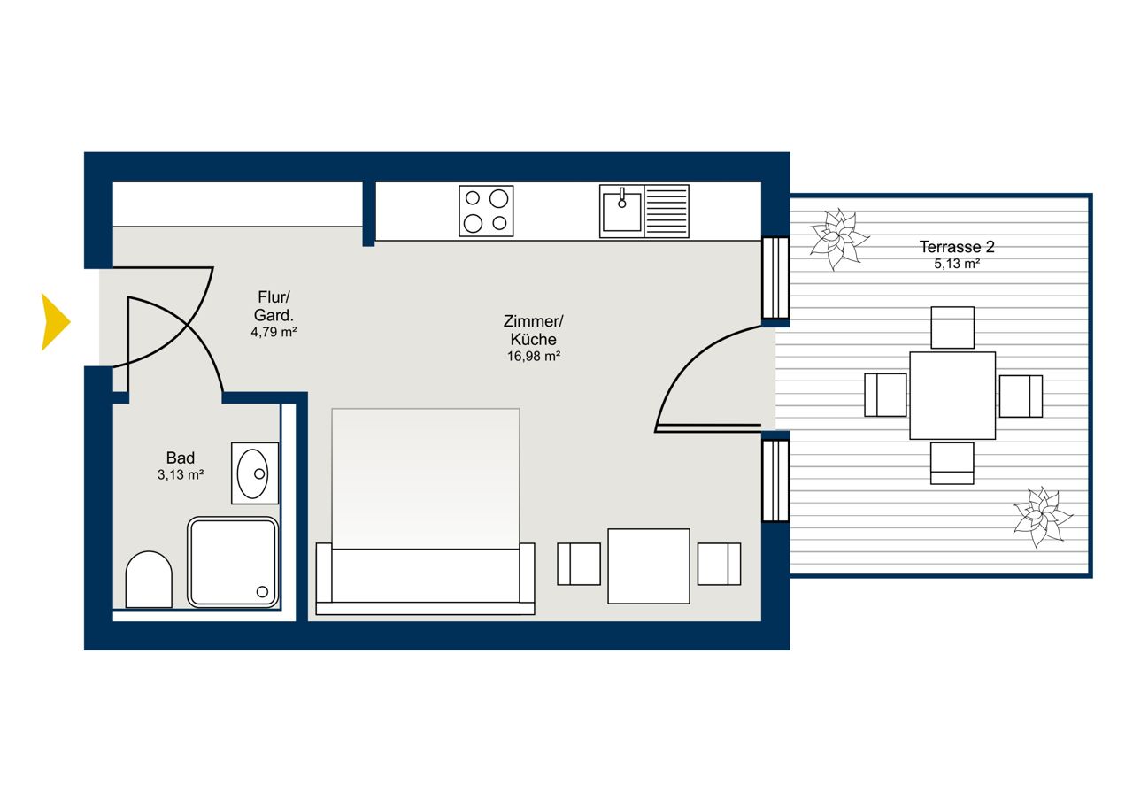 Wohnung zum Kauf 189.000 € 1 Zimmer 30 m²<br/>Wohnfläche Alt-Haunwöhr Ingolstadt 85051