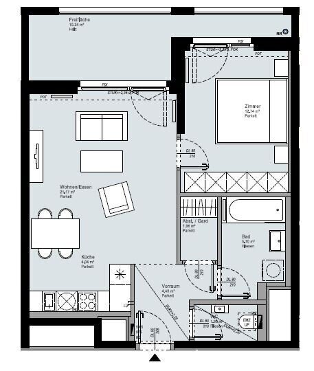 Wohnung zur Miete 1.034 € 2 Zimmer 52 m²<br/>Wohnfläche 01.04.2025<br/>Verfügbarkeit Donau-City-Straße Wien 1220