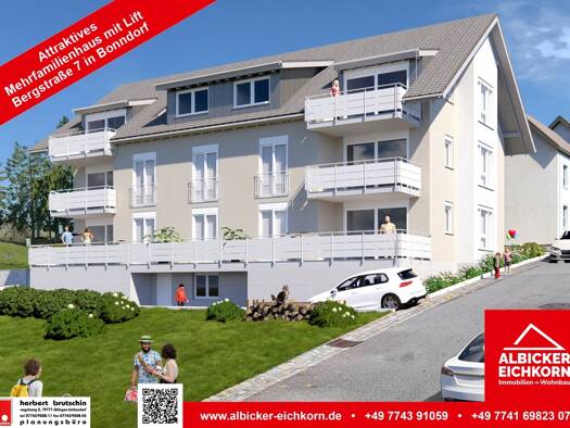 Wohnung zum Kauf provisionsfrei 352.600 € 3 Zimmer 86 m² 1. Geschoss Bergstr. 13 Bonndorf Bonndorf im Schwarzwald 79848