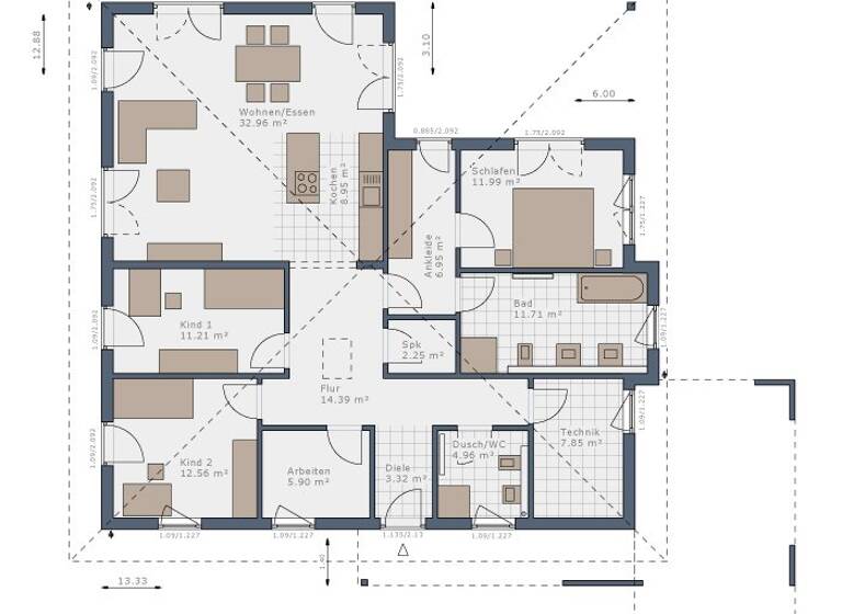 Bungalow zum Kauf provisionsfrei 533.781 € 5 Zimmer 135 m² 517 m² Grundstück Gollwitz Brandenburg an der Havel 14776