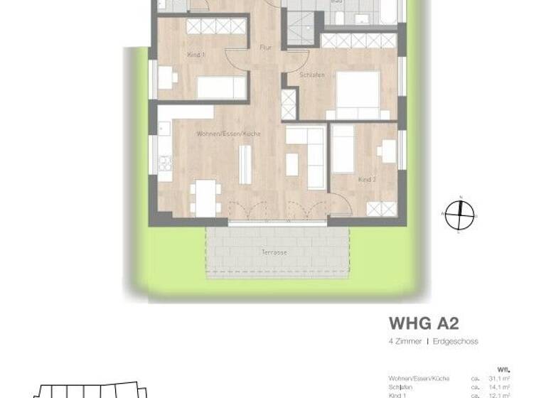 Wohnung zum Kauf - Neubau provisionsfrei als Kapitalanlage geeignet 869.000 € 4 Zimmer 99,4 m² Schillerstraße 22 Dachau 85221