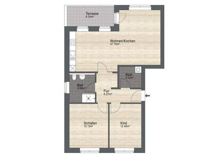 Wohnung zum Kauf 420.200 € 3 Zimmer 87,5 m² Scharnebeck 21379