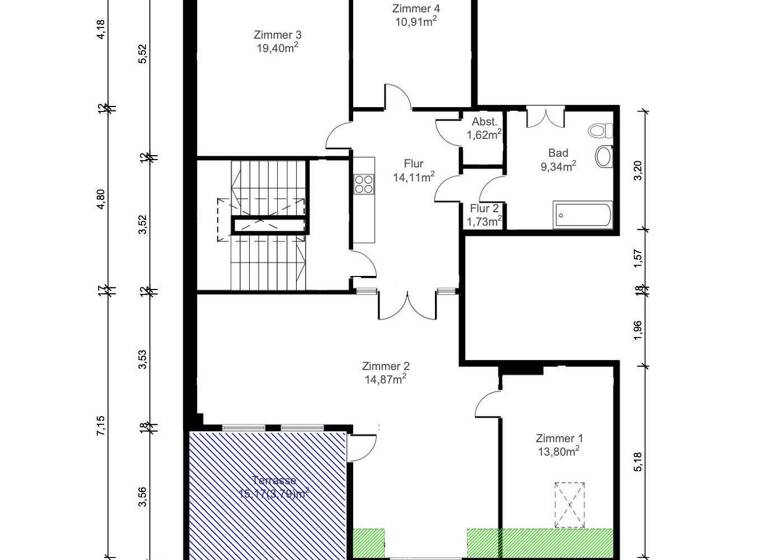 Wohnung zur Miete 1.600 € 4 Zimmer 89,6 m² Ostertor Bremen 28203