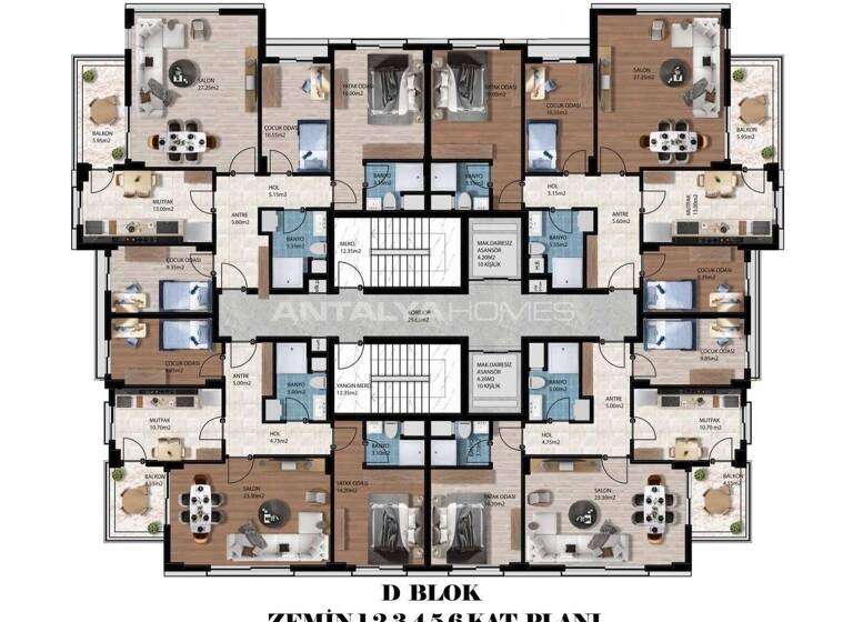 Studio zum Kauf 96.000 € 2 Zimmer 57 m² EG Antalya 07080