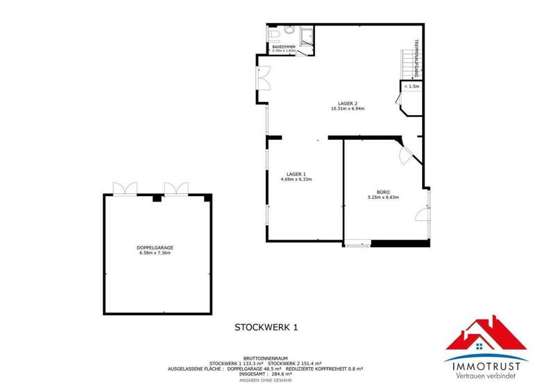 Produktionshalle zur Miete 2.000 € 284,6 m² Lagerfläche Innere Stadt Klagenfurt am Wörthersee 9020