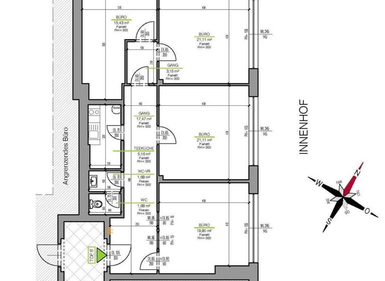Bürofläche zur Miete 7,85 € 106,9 m² Bürofläche Waltendorf Graz 8010
