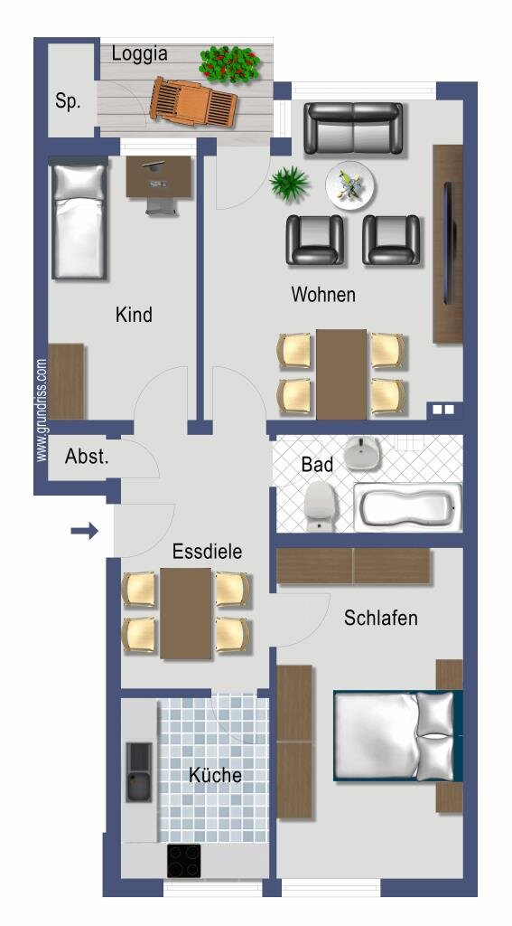 Wohnung zum Kauf provisionsfrei 219.000 € 3 Zimmer 69 m²<br/>Wohnfläche 3.<br/>Geschoss Burgstraße 71 a Vingst Köln 51103