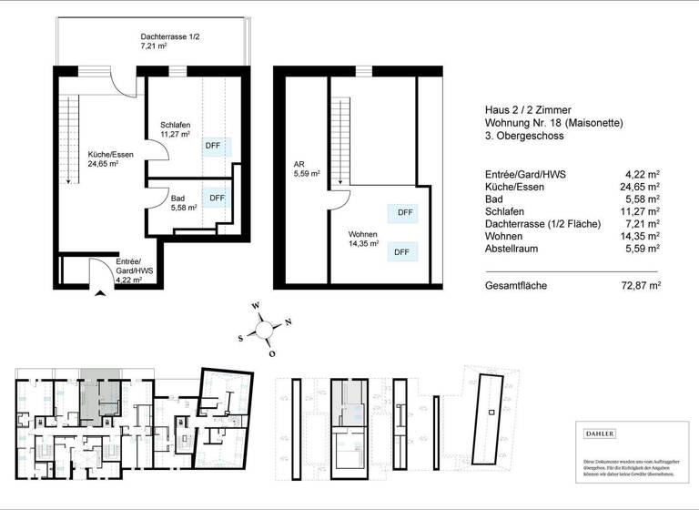 Maisonette zum Kauf - Erstbezug 458.667 € 2 Zimmer 72,9 m² 3. Geschoss Hofkirchen 94544