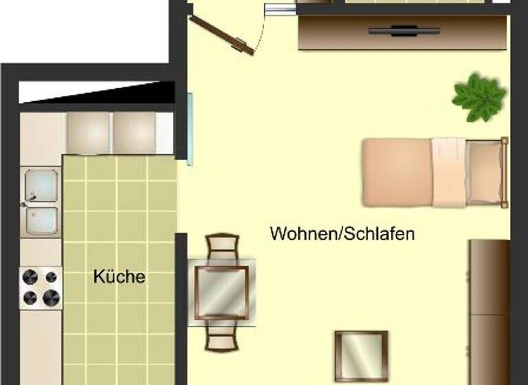 Wohnung zur Miete 499 € 1 Zimmer 46,9 m²<br/>Wohnfläche 3.<br/>Geschoss Bismarckstraße 47 Königstor 5 Minden 32427