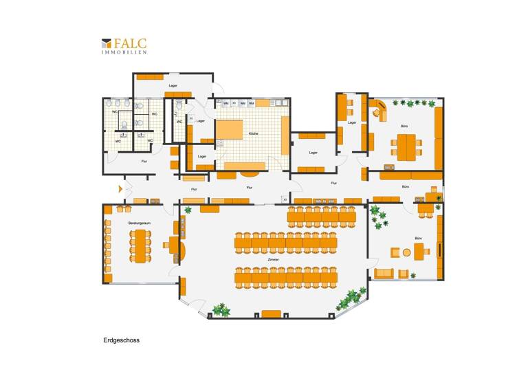 Büro zum Kauf provisionsfrei 585 € 10 Zimmer 426 m² Bürofläche Volkstedt Rudolstadt 07407
