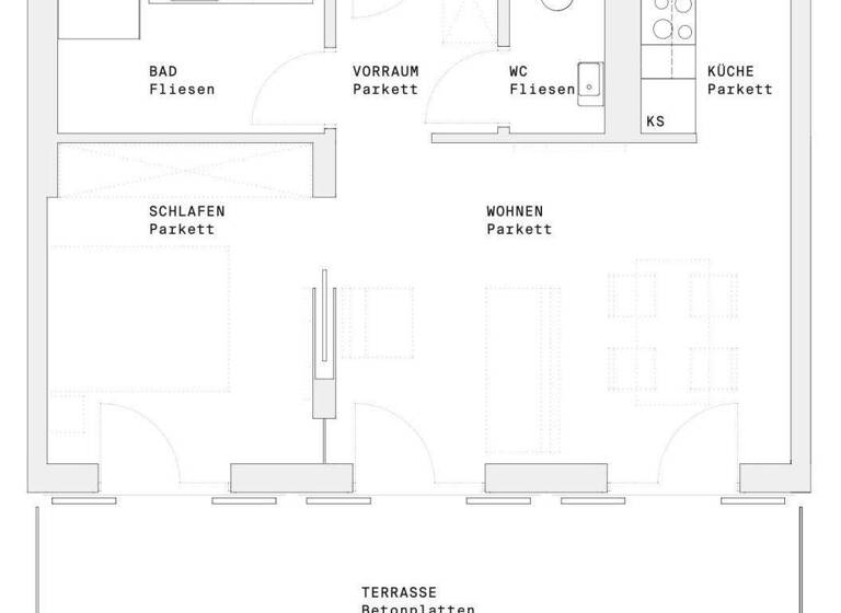 Wohnung zur Miete - Erstbezug 1.317 € 2 Zimmer 45 m² 11. Geschoss Wien 1220