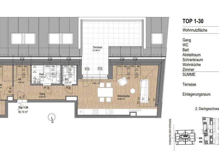 Wohnung zum Kauf - Erstbezug 410.000 € 2 Zimmer 84,5 m² 6. Geschoss Donaufelder Straße 205 Wien 1220