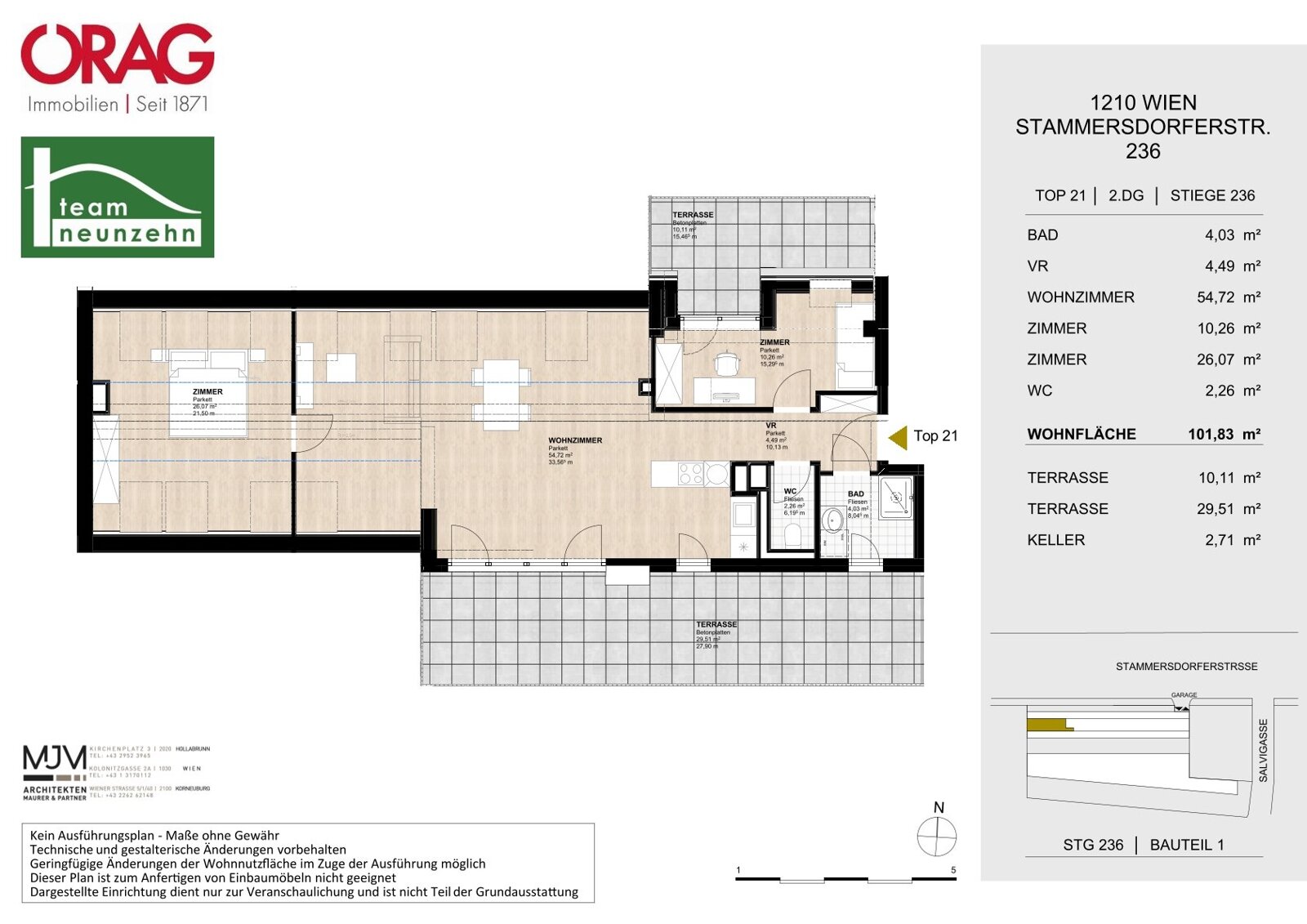 Wohnung zur Miete 1.169 € 3 Zimmer 101,8 m²<br/>Wohnfläche EG<br/>Geschoss Stammersdorfer Straße 236 Wien 1210