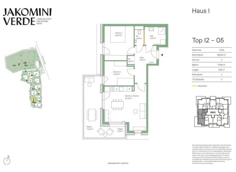 Wohnung zum Kauf - Erstbezug 359.000 € 3 Zimmer 68,1 m² 2. Geschoss Kasernstraße 30I Jakomini Graz,06.Bez.:Jakomini 8010