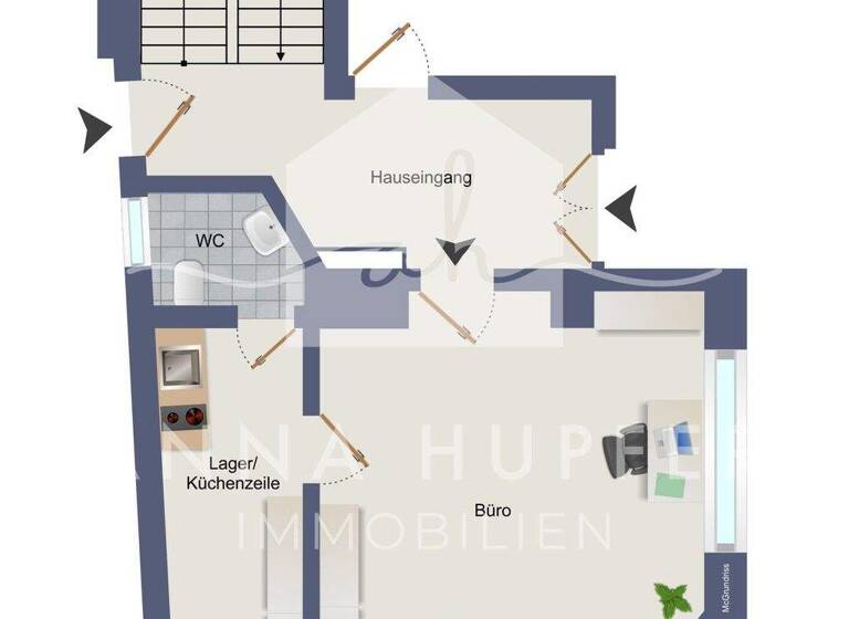 Bürofläche zur Miete provisionsfrei 330 € 1 Zimmer 38,6 m² Bürofläche Weida 07570