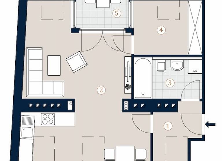 Wohnung zum Kauf 465.000 € 3 Zimmer 56,1 m² Halbgasse Wien 1070