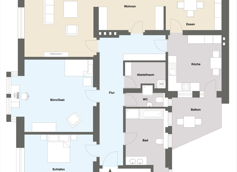 Wohnung zur Miete 1.600 € 6 Zimmer 207 m² 3. Geschoss City Bayreuth 95444