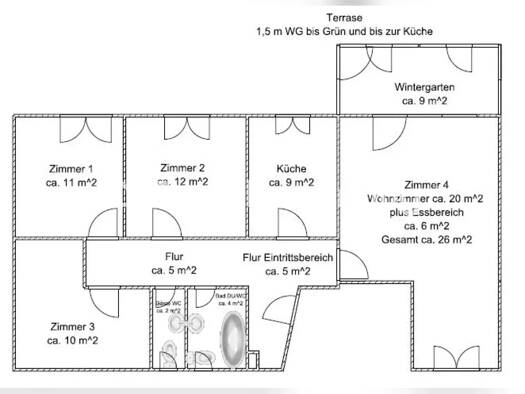 Wohnung zur Miete Tauschwohnung 732 € 4 Zimmer 92 m² Caputh Schwielowsee 14548