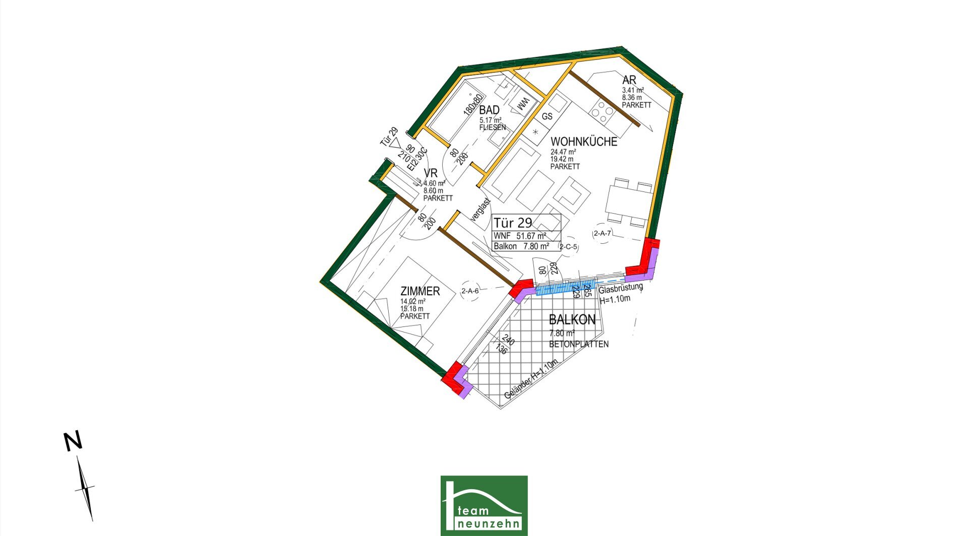 Wohnung zur Miete 778 € 2 Zimmer 51,7 m²<br/>Wohnfläche 4.<br/>Geschoss Scherbangasse 3 Wien 1230