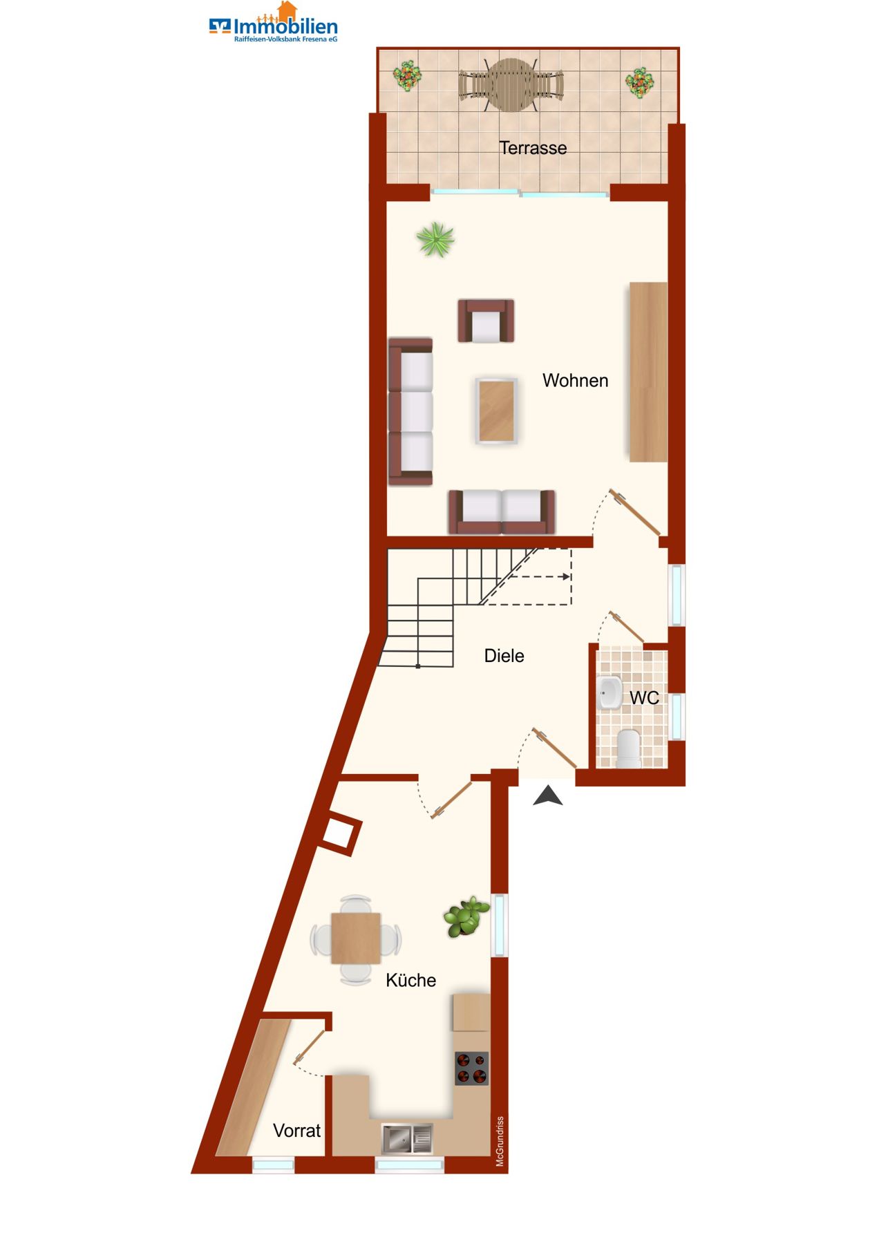 Reihenendhaus zum Kauf provisionsfrei 235.000 € 3 Zimmer 120 m²<br/>Wohnfläche 440 m²<br/>Grundstück Berumbur 26524