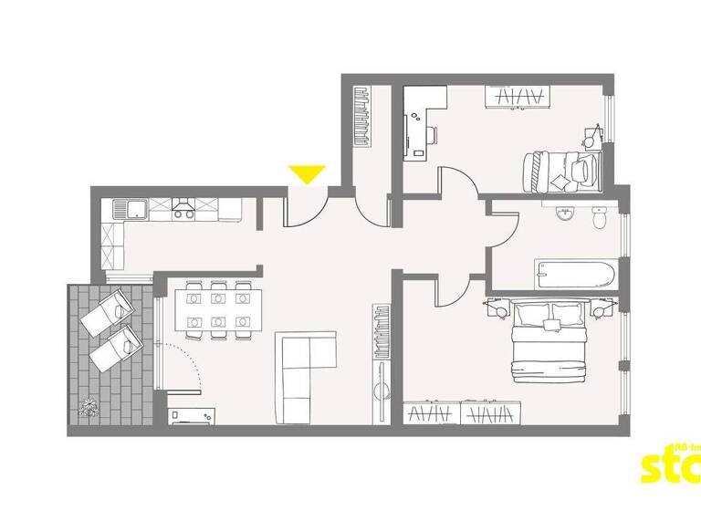 Wohnung zur Miete 750 € 3 Zimmer 63 m² frei ab 01.06.2026 Innenstadt Aschaffenburg 63739