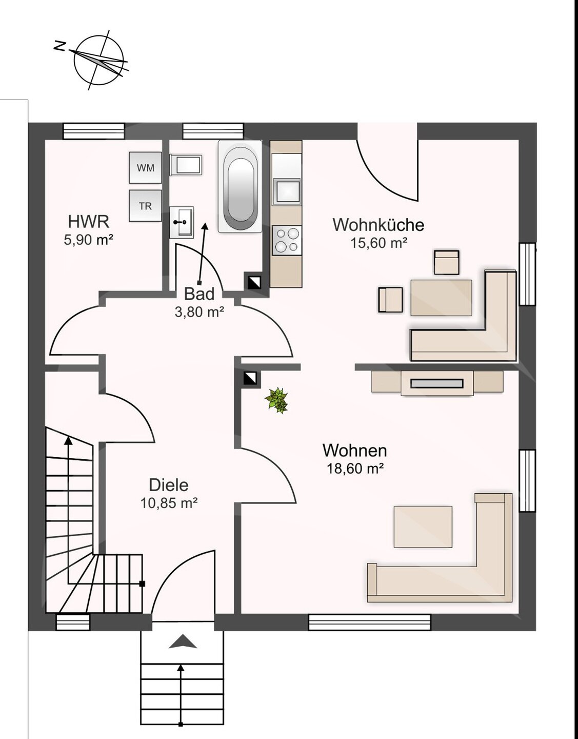 Doppelhaushälfte zum Kauf 234.800 € 3,5 Zimmer 108 m²<br/>Wohnfläche 272 m²<br/>Grundstück Landau Landau an der Isar 94405