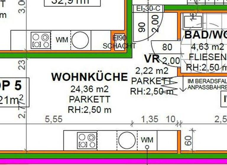 Studio zur Miete - Erstbezug 670 € 1 Zimmer 31,2 m² 3. Geschoss Feldkellergasse 16 Wien 1130