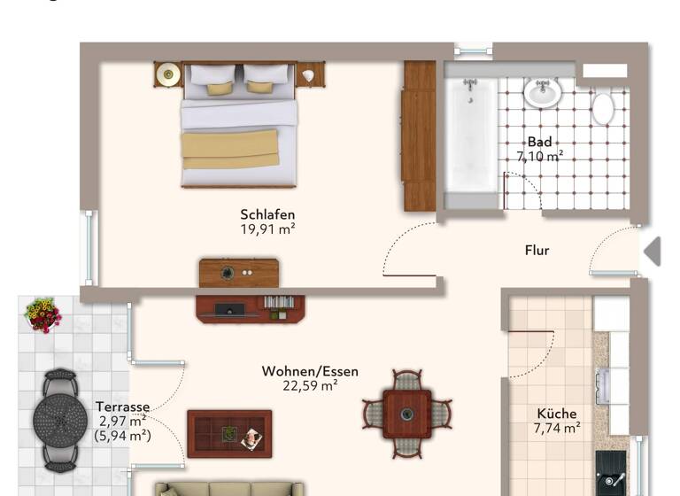 Wohnung zum Kauf 114.000 € 2 Zimmer 64,8 m²<br/>Wohnfläche Niederau Niederau 01689