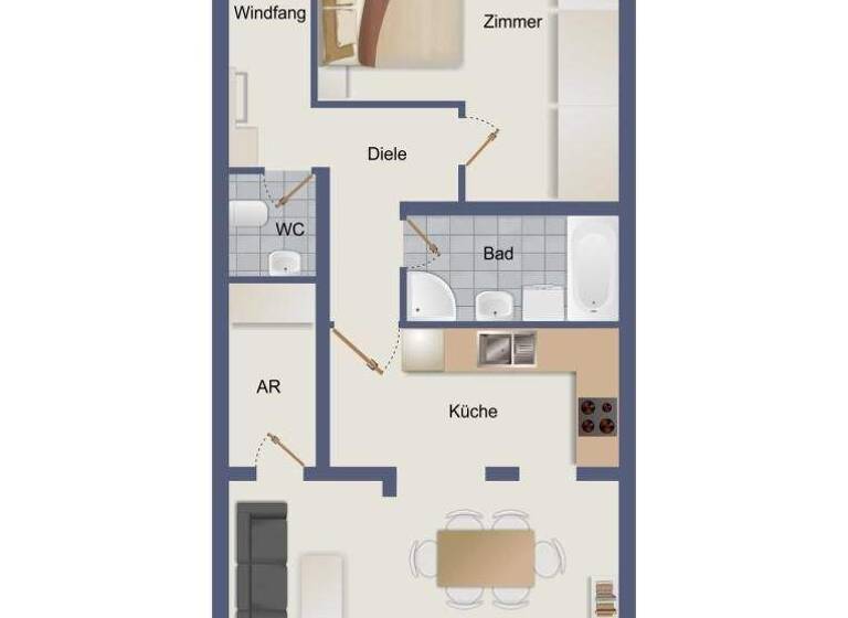 Wohnung zur Miete 800 € 2,5 Zimmer 90 m² EG frei ab sofort Weerberg 6133