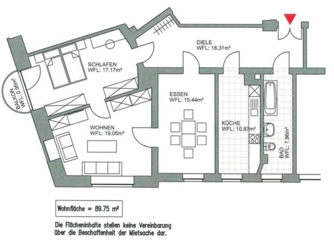 Wohnung zur Miete 885 € 3 Zimmer 89,8 m²<br/>Wohnfläche 3.<br/>Geschoss Rosa Luxemburg Straße 54 Neustadt-Neuschönefeld Leipzig-Neustadt-Neuschönefeld 04315