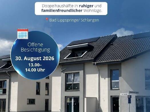 Doppelhaushälfte zum Kauf - Erstbezug provisionsfrei 529.900 € 6 Zimmer 160,2 m² 280 m² Grundstück Zum Kurwald 2 Schlangen Schlangen 33189