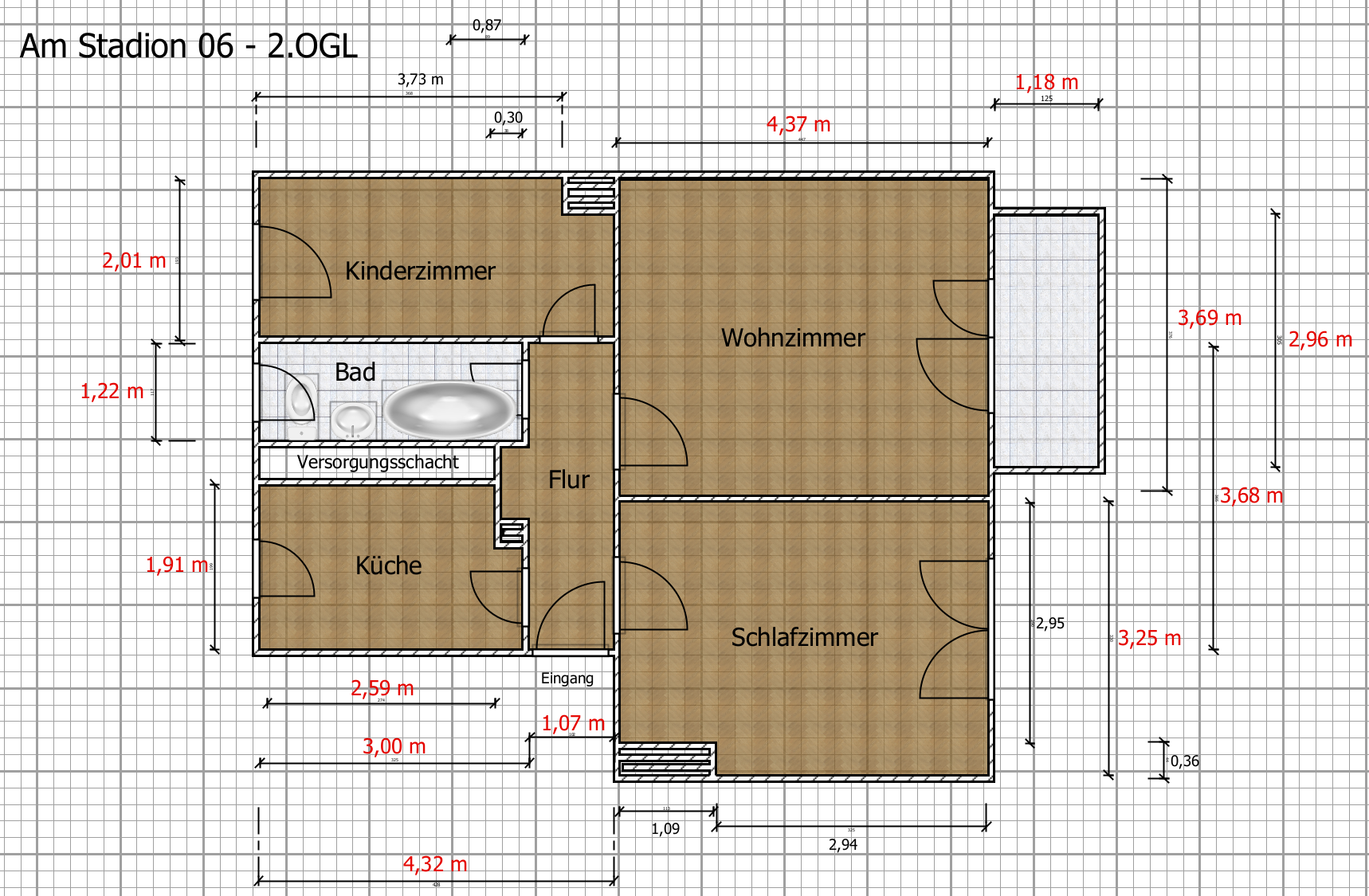 Wohnung zur Miete 250 € 3 Zimmer 57,4 m²<br/>Wohnfläche 2.<br/>Geschoss ab sofort<br/>Verfügbarkeit Am Stadion 06 Regis-Breitingen Regis-Breitingen 04565