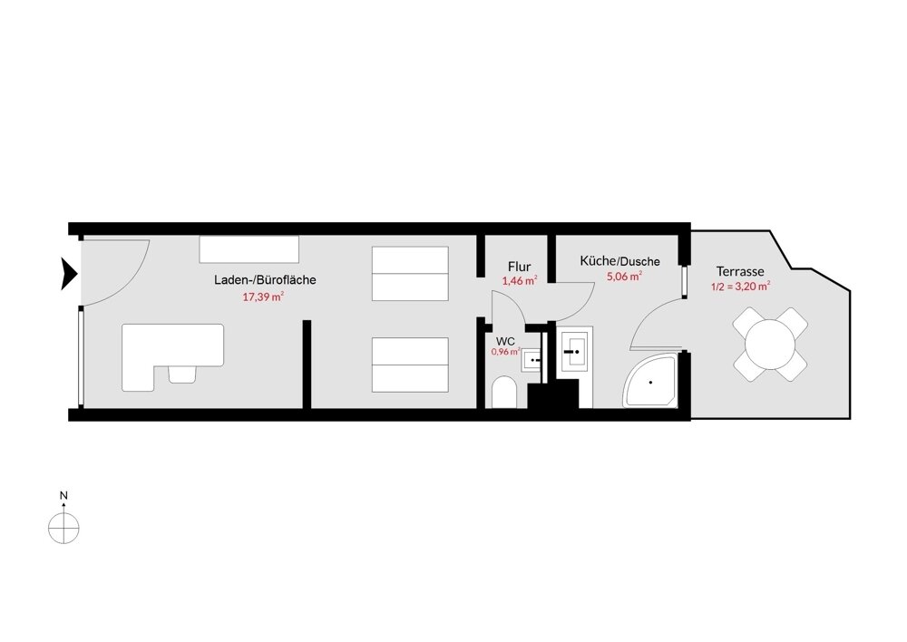 Bürofläche zum Kauf 8.602 € 1 Zimmer 17,4 m²<br/>Bürofläche Augustenstraße München 80333