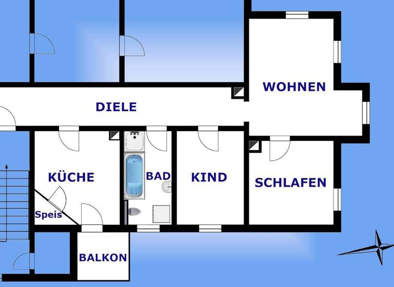 Wohnung zur Miete 430 € 3 Zimmer 85,6 m² 1. Geschoss Schmidtstraße 26 Greiz 07973