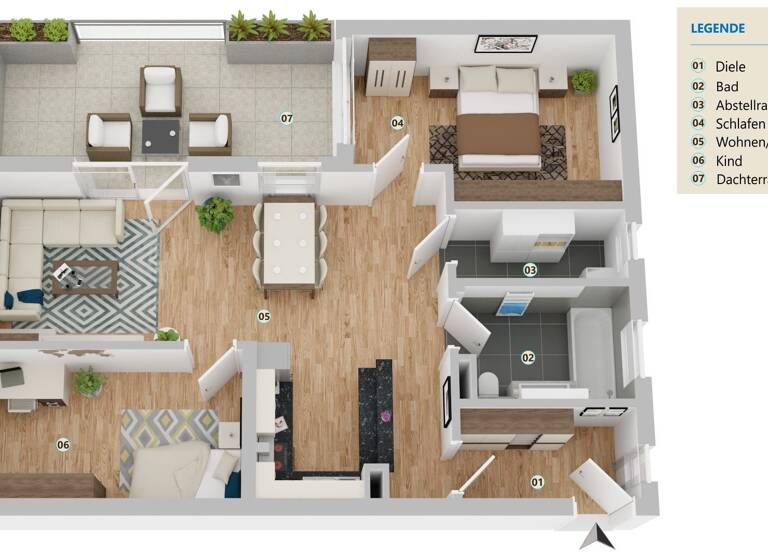 Wohnung zum Kauf 410.000 € 3 Zimmer 77 m²<br/>Wohnfläche 2.<br/>Geschoss Freilassing Freilassing 83395