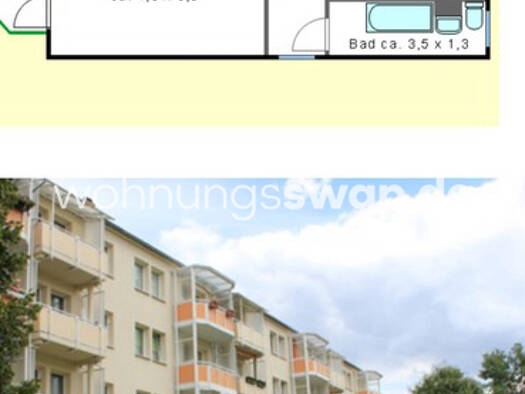 Wohnung zur Miete Tauschwohnung 338 € 2 Zimmer 48 m² 3. Geschoss Großzschocher Südwest 4249