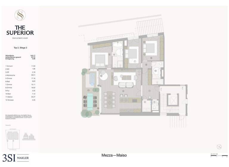 Wohnung zum Kauf - Erstbezug 1.999.000 € 4 Zimmer 140,2 m² 1. Geschoss Leschetitzkygasse 91 Wien 1180