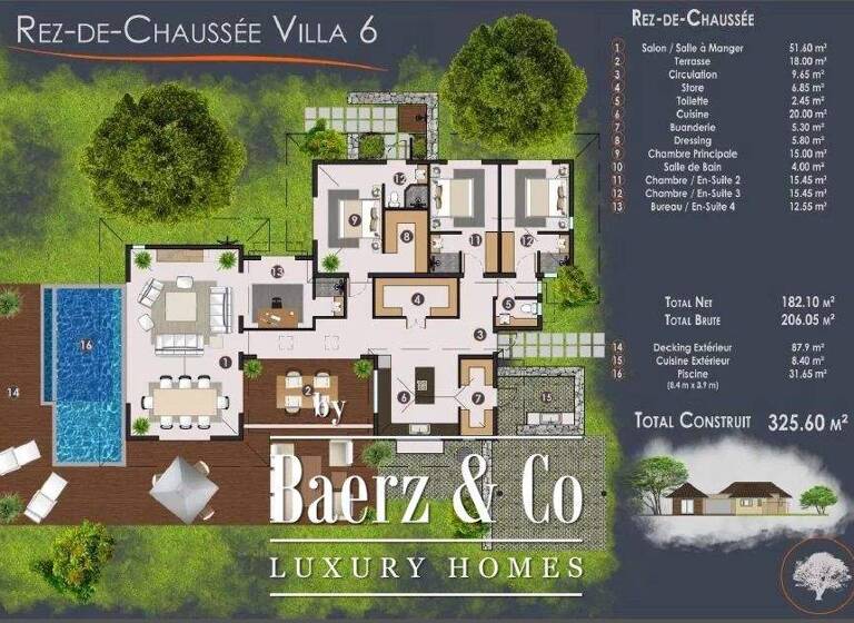 Villa zum Kauf 1.295.000 € 4 Zimmer 325 m² rivière noire 90306