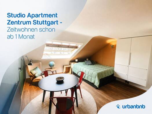 Wohnung zur Miete auf Zeit 1.050 € 1 Zimmer 21 m² frei ab sofort Schubartstraße Mitte Mitte 70190