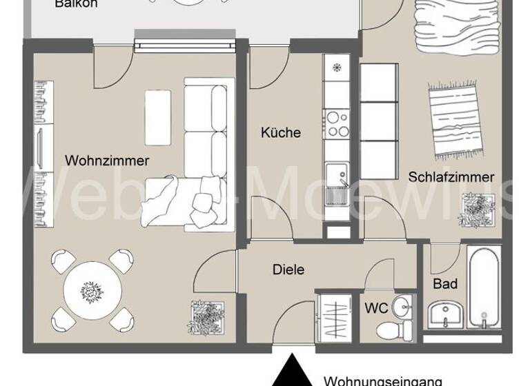 Wohnung zum Kauf 179.000 € 2 Zimmer 67 m² Auerberg Bonn / Auerberg 53117