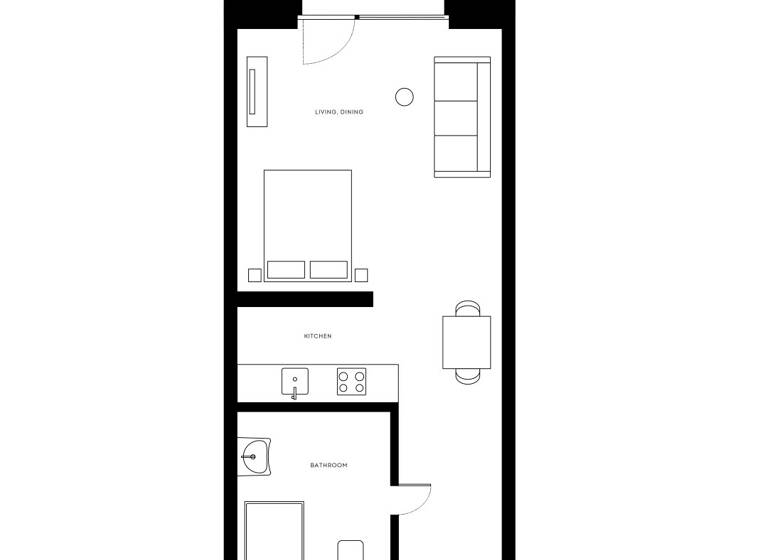 Studio zur Miete - Erstbezug 1.016 € 1 Zimmer 33,9 m² 24. Geschoss Dresdner Straße Wien 1200