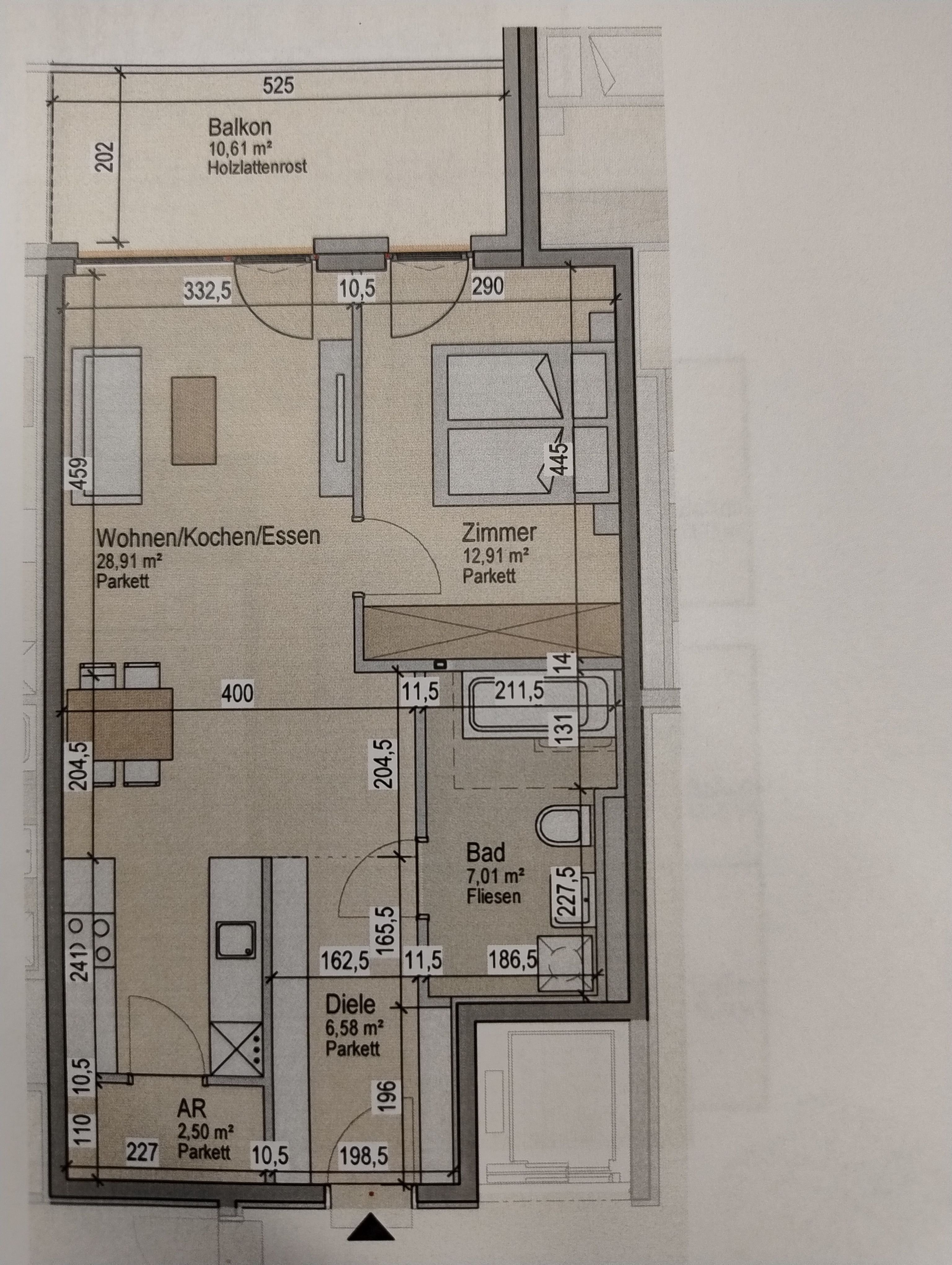 Wohnung zur Miete 630 € 2 Zimmer 57,9 m²<br/>Wohnfläche 2.<br/>Geschoss ab sofort<br/>Verfügbarkeit Mitterweg 1 Pettnau 6408