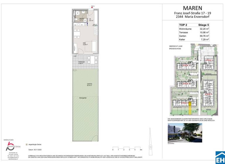Studio zum Kauf 256.200 € 1 Zimmer 32,2 m² EG Franz Josef-Straße Maria Enzersdorf 2344
