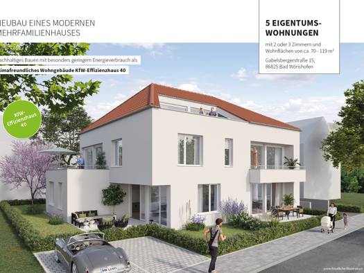 Terrassenwohnung zum Kauf - Erstbezug provisionsfrei 630.000 € 3 Zimmer 103,6 m² EG Bad Wörishofen 86825